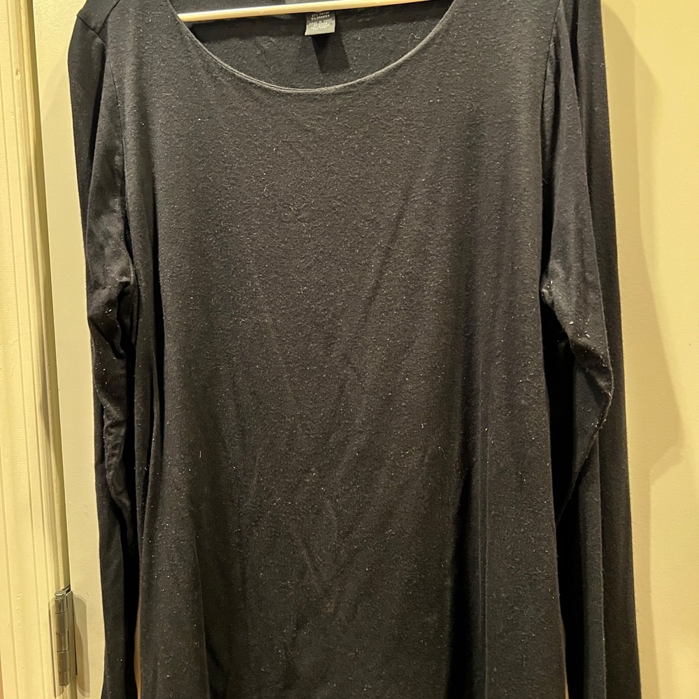 Grace Elements Black Long Sleeve Tee Shirt Sz 1x